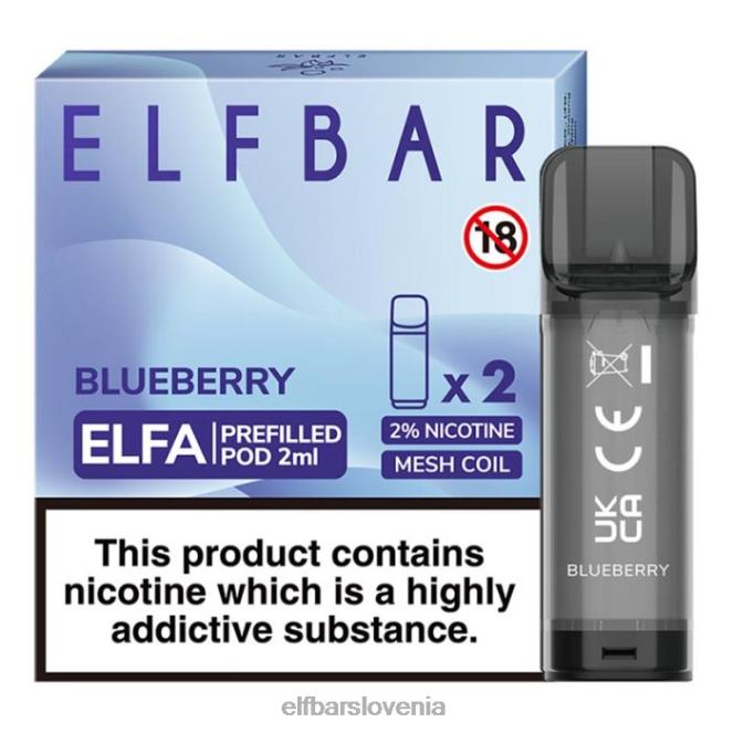 elfbar elfa napolnjena kapsula - 2 ml - 20 mg (2 paketa) 42VJN106 borovnica