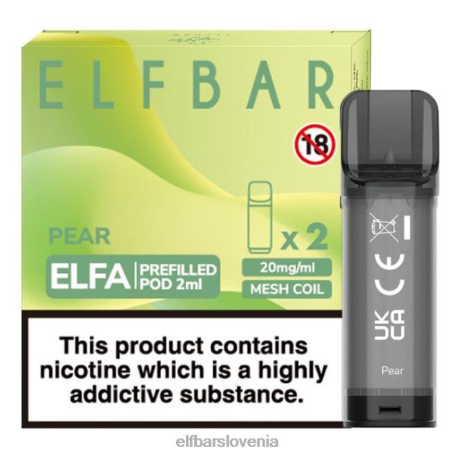elfbar elfa napolnjena kapsula - 2 ml - 20 mg (2 paketa) 42VJN123 hruška
