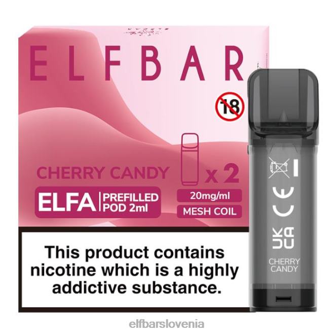 elfbar elfa napolnjena kapsula - 2 ml - 20 mg (2 paketa) 42VJN131 češnjev bonbon