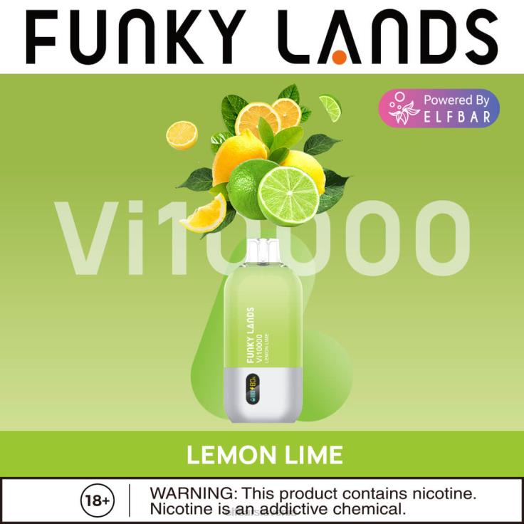 ELFBAR funky lands najboljši okus za enkratno uporabo vape vi10000 ledena serija limona limeta 80DD6153
