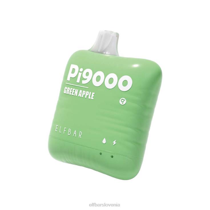 ELFBAR pi9000 vape za enkratno uporabo 9000 vpihov zeleno jabolko 80DD6110